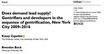 Does demand lead supply? Gentrifiers and developers in the sequence of gentrification, New York City 2009–2016